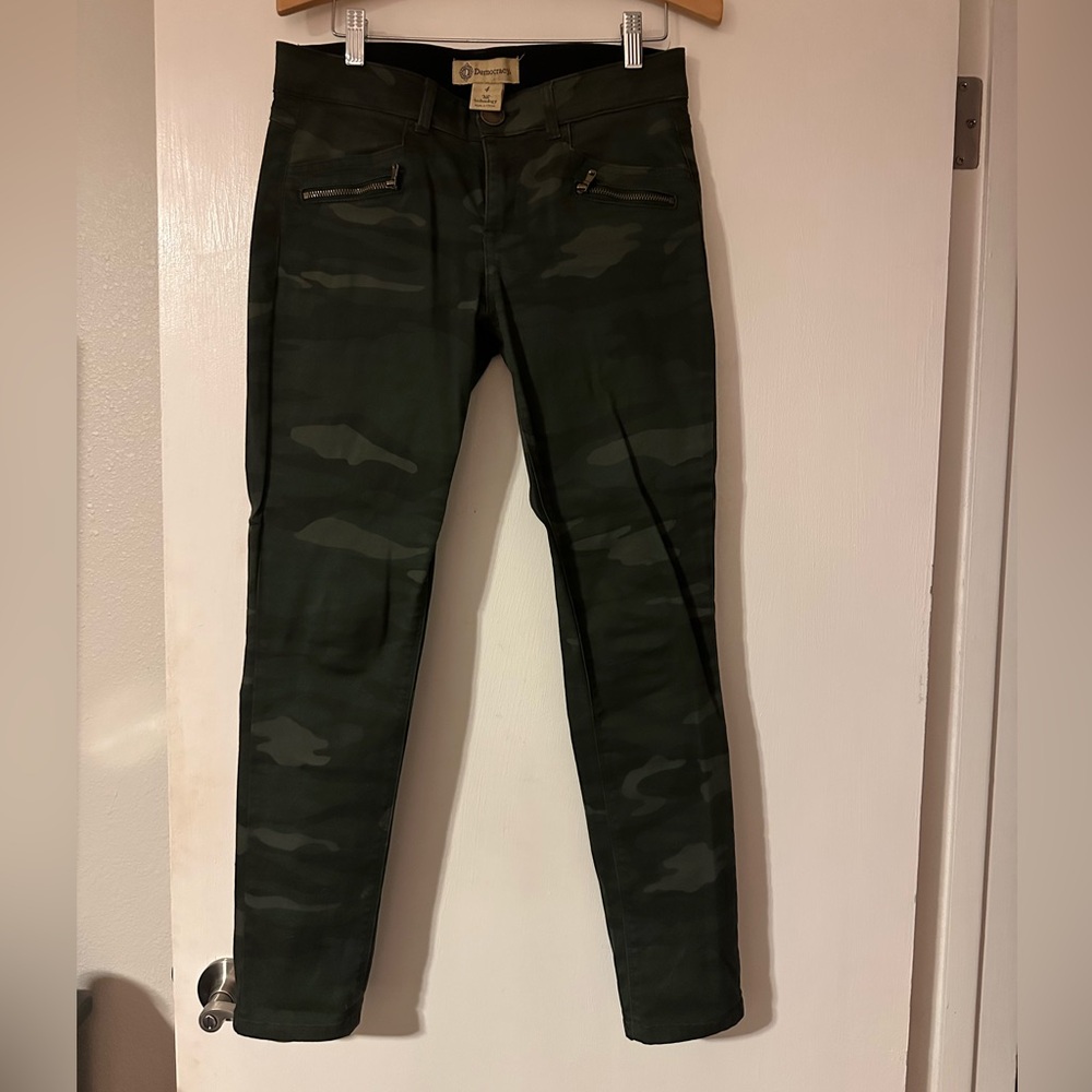 These are Democracy "Ab"solution skinny ankle camouflage pants.